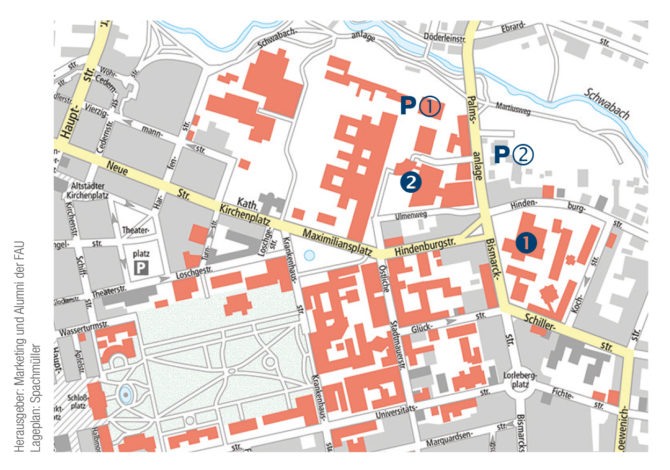 Karte und Lageplan Dies Academicus der FAU | Friedrich-Alexander