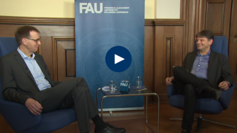 Video Gespräch FAU-Präsident mit Prof. Bogrdan zu Corona