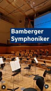 Screenshot of the Instagram post about the Bamberg Symphony Orchestra