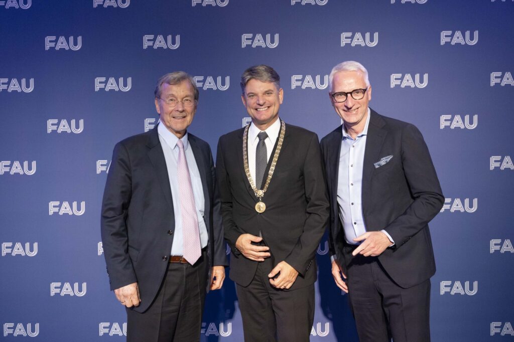 Wilhelm Rudolf Wessels, FAU-Präsident Joachim Hornegger, Roland Auschel