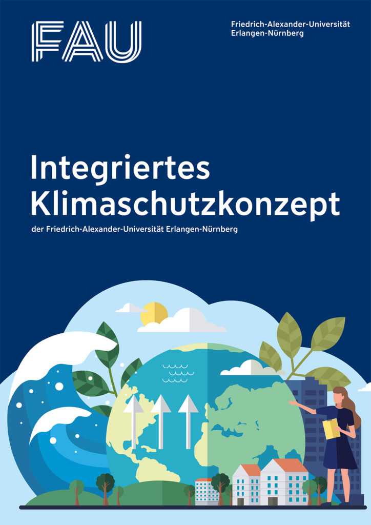 Cover des Klimaschutzkonzepts an der Friedrich-Alexander-Universität Erlangen-Nürnberg