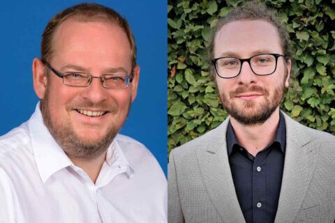 Bildercollage bestehend aus Profilbildern von Dr. Patrick Krauss und Dr. Achim Schilling (rechts).